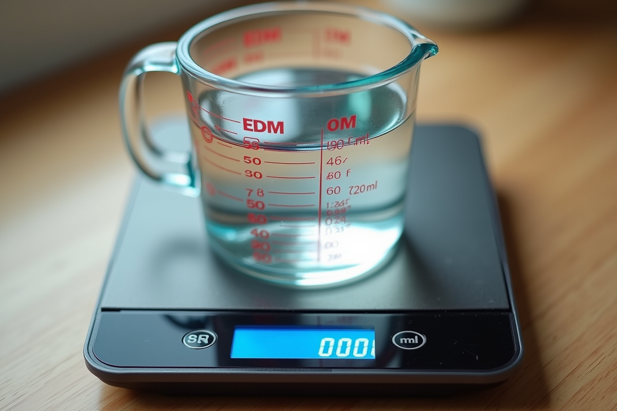 Balance digitale avec verre d