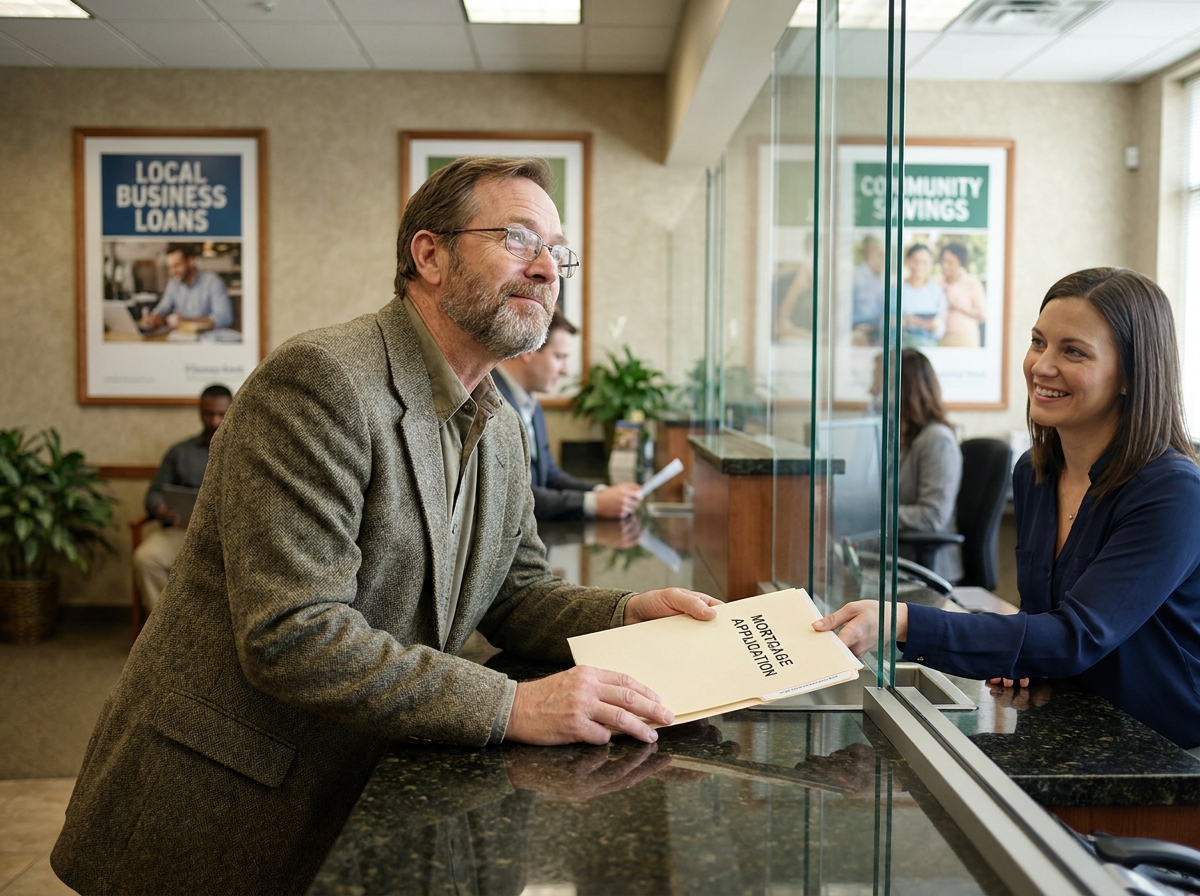 Homme faisant une transaction bancaire avec conseiller